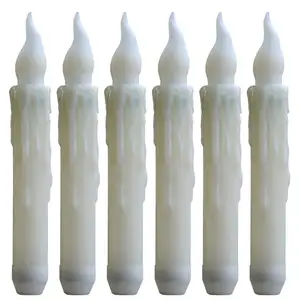 Flickering led pillar taper candles with remote control