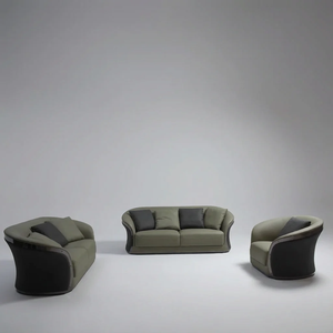 Ensemble de canapés en cuir Divina professionnel, meubles de luxe modernes pour la maison et l'hôtel - Product Image 5