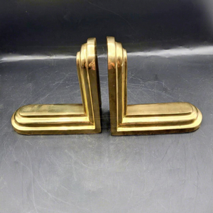 Brass <b>Bookends</b> with Intricate Patterns – Ornate Book Holder for Decorative and Functional Use - Product Image 1