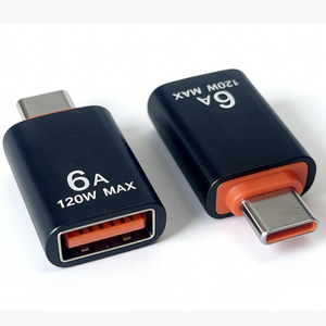 Adaptateur USB-C Mâle vers USB-A Femelle 6A 120W DC en Alliage d'Aluminium, Meilleure Vente pour <span class=keywords><strong>iPhone</strong></span> <span class=keywords><strong>14</strong></span> <span class=keywords><strong>Pro</strong></span>, 12 <span class=keywords><strong>Pro</strong></span>, <span class=keywords><strong>Pro</strong></span> 2, Caméras et Barres Sonores - Product Image 1