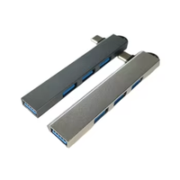 Grosir HLTY HL25-CA39 USB 3.0 Type-C 5-in-1 Hub Splitter Resolusi 4K Paduan Aluminium Bersertifikasi CE Multiport Docking Stock