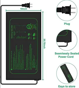 Duurzaam Waterdicht Zaailing Warmte Mat Warm Hydrocultuur Verwarming Pad Ontmoette Standaard Voor Zaad Starten Kas En Kieming