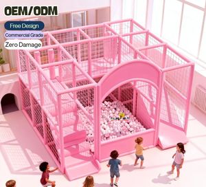 Set da Gioco Morbido per Bambini con Strutture e Vasca di Schiuma in Colori Pastello, Palestra Morbida <span class=keywords><strong>Rosa</strong></span> per Noleggio - Product Image 1