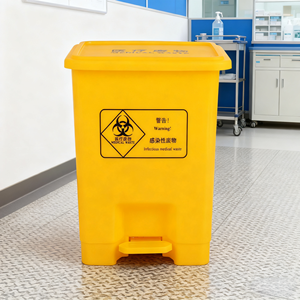 Poubelles rectangulaires en plastique PP en gros avec couvercles à pédale, capacité <span class=keywords><strong>50</strong></span> <span class=keywords><strong>L</strong></span>, écologiques, résistantes à <span class=keywords><strong>l</strong></span>'eau, pour intérieur et bureau - Product Image 5