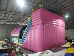 Gran Castillo Inflable con Tobogán de <span class=keywords><strong>Mickey</strong></span> <span class=keywords><strong>Mouse</strong></span>, Parque de Diversiones al Aire Libre para Niños, <span class=keywords><strong>Aventura</strong></span> con Obstáculos - Product Image 4