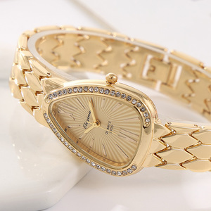 Orologio da <span class=keywords><strong>Donna</strong></span> YuSa1399 con Quadrante Piccolo Dorato, Semplice Orologio da Polso con Bracciale, Orologio al Quarzo Vintage per Donne, <span class=keywords><strong>Regalo</strong></span> Estivo per Feste - Product Image 5