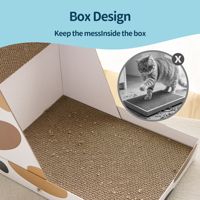 Griffoir vertical moderne en forme de L pour chat, en carton ondulé écologique, pour usage intérieur, design peu encombrant, résistant à l'usure