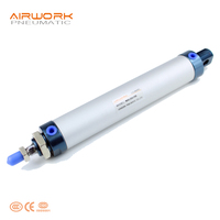 Cylindre pneumatique compact à double action MAL avec capteur rond, à économie d'énergie, pour convoyeur, alésage 20, 32, 40 mm, 1,0 MPa