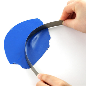 <span class=keywords><strong>Cortadores</strong></span> de hoja de acero de <span class=keywords><strong>arcilla</strong></span> polimérica Flexible de 10cm de largo, herramientas de arte para modelar y pintar mango de madera - Product Image 1
