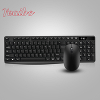Keyboard tata letak Kombo multi surya dan mouse pack, keyboard nirkabel tipis mike minia shinobi tastatur optik jedel origins mike