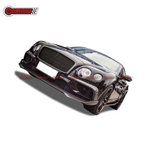 Para Bentley Continental GT, Piezas de Auto, Estilo ST, Fibra de Carbono, Labio de Parachoques Delantero, Tira Decorativa para Rejilla de Ventilación Delantera - Product Image 3