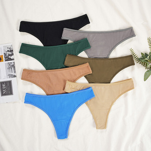 <span class=keywords><strong>Tanga</strong></span> Sexy de Algodón Puro con <span class=keywords><strong>Hilo</strong></span> PS455, de Cintura Baja, Cómoda y Transpirable para Chicas - Product Image 3