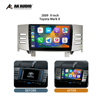 Kit Modifikasi Panel Stereo Layar Radio Mobil Hitam 9 inci Toyota Mark X 2009