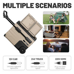 Alpicool Compresseur à deux zones à faible bruit <span class=keywords><strong>Mini</strong></span> réfrigérateur congélateur portable <span class=keywords><strong>pour</strong></span> voiture Réfrigérateur <span class=keywords><strong>pour</strong></span> voiture Van Trip Patio Pique-nique BBQ <span class=keywords><strong>Tente</strong></span> - Product Image 6