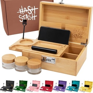 Bamboo Smell Proof <strong>Herb</strong> Stash <strong>Box</strong> with Magnetic Lid Portable Storage Case Custom Logo Support OEM - Product Image 1
