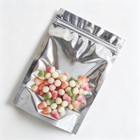 Sachet refermable de qualité alimentaire avec fenêtre transparente pour bonbons gélifiés et snacks