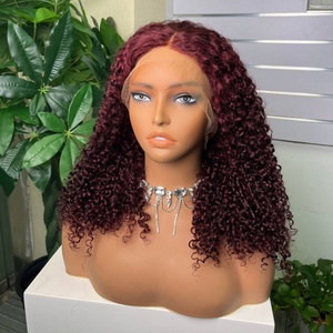 Hot Sale Super Double Drawn <b>Pixie</b> Curl Human Hair <b>Wigs</b> 360 Full Lace Raw Hair Vendors Ready to Ship Products - Product Image 2
