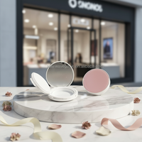 Étui personnalisé pour palette de fards à paupières écologique, en plastique recyclé, pour poudre libre, 15g, emballage cosmétique compact rose