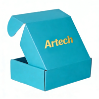 Boîte d'expédition en carton ondulé pliable avec logo personnalisé pour l'emballage de vêtements, de chaussures et de commerce électronique