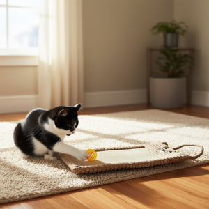 Griffoir pour chat en sisal avec jouet, style dessin animé, écologique et naturel, pour chats d'intérieur - Product Image 2