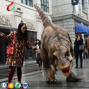 Properti Film Kostum Dinosaurus Berjalan Dewasa, Kostum Dinosaurus Buatan Baja Antikarat & Karet Silikon untuk Jurassic Park