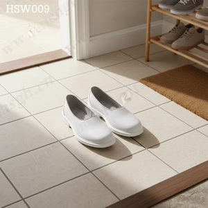 LXG, Zapatos de Seguridad Médicos Antiestáticos y Antibacterianos para Doctoras, Ligeros y Fáciles de Usar, Zapatos de Enfermera Blancos/Negros HSW009 - Product Image 1