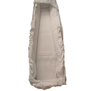 Rivestimento per Bara in Raso Champagne con Cuscino, Fascia Elastica e Supporto in Cartone, Interno per Bara in Stile Italiano per Funerali - Product Image 4