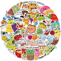 50 autocollants amusants à thème de récompenses de dessins animés, en PVC imperméable, pour décorer ordinateurs portables, guitares, bagages, pour adolescents, autocollants en vinyle