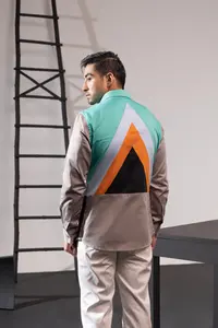 100% Cotton Turquoise Sky-<b>Brown</b> Casual <b>Shirts</b> for Summer Breathable and OEM Service Available - Product Image 4