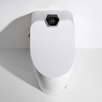 WC intelligent japonais monobloc avec chasse d'eau automatique à capteur et abattant électrique pour salle de bain