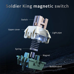 AJAZZ AK980 MAX <span class=keywords><strong>Clavier</strong></span> mécanique à interrupteur magnétique 0.01mm 8K Taux de vote Swap à chaud RGB <span class=keywords><strong>Clavier</strong></span> de jeu filaire - Product Image 4