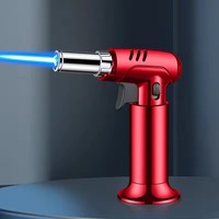 Briquet électronique coupe-vent rechargeable pour cigares et encens, type pistolet à flamme