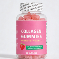 Gummies de collagène OEM à marque privée, supplément à croquer avec biotine pour cheveux et ongles, vente en gros