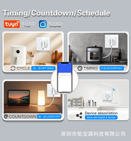 Prise intelligente Wi-Fi ZIGBEE LangYeao avec suivi de consommation, compatible Tuya Alexa Google Home, fonction minuterie et mémoire de coupure de courant