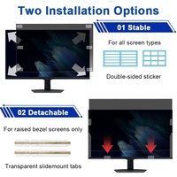 Filtre d'écran de confidentialité bidirectionnel anti-reflet, anti-rayures, anti-espionnage, anti-UV pour moniteur d'ordinateur de bureau SAMSUNG 31,5 pouces 16:9