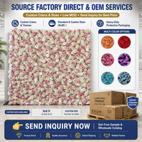 Mur de fleurs artificielles en gros pour mariage, roses roses, décoration de toile de fond pour mariage et fête d'anniversaire
