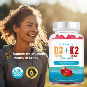 Gomitas Veganas de Vitamina <span class=keywords><strong>D3</strong></span> y <span class=keywords><strong>K2</strong></span> VitaHall, <span class=keywords><strong>1000</strong></span> UI de <span class=keywords><strong>D3</strong></span> + 45 mcg de <span class=keywords><strong>K2</strong></span>, Apoyo Inmunológico, Suplemento Multivitamínico de 60 Unidades - Product Image 5