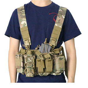 Chaleco Táctico MOLLE |   Chaleco Táctico Ajustable con Múltiples Bolsillos para Cargadores, de Poliéster - Product Image 1