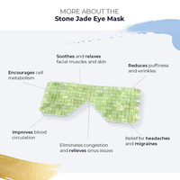 Fabricants en gros 100% Real Masque De Jade Sleep Eye Mask pour éliminer les rides, les poches et les irritations Anti Aging Thera