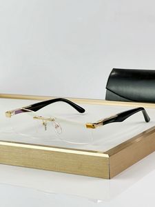 نظارات فاخرة بدون إطار بتصميم مربع غير منتظم وقطع ماسي، إطار نظارات طبية للقيادة بتصميم الطيار موضة 2025 - Product Image 6