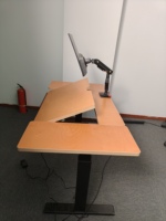 Bureau de travail ergonomique inclinable mural en panneau de bois réglable pour usage prolongé, fabriqué à Foshan