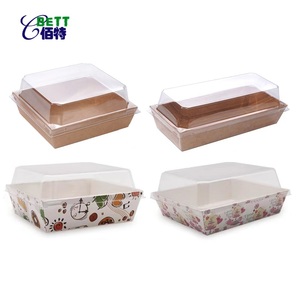 Caja de embalaje desechable de doble capa para comida, rollo de pan suizo para comida de perro caliente, panadería de <span class=keywords><strong>sushi</strong></span>, contenedor para llevar - Product Image 3