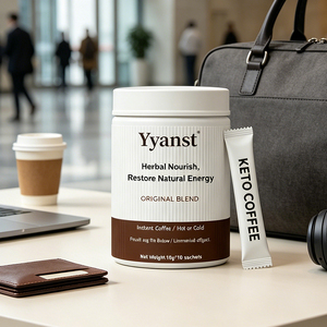 กาแฟสำเร็จรูปคีโตสูตรดั้งเดิม สมุนไพรบำรุงฟื้นฟูพลังงานตามธรรมชาติ สำหรับออกกำลังกายตอนเช้า ดื่มได้ทุกวัน 10 กรัม*10 - Product Image 3