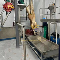 Ligne complète d'abattage de bétail en acier inoxydable SUS304, équipement de traitement automatique pour abattoir de bovins avec solution clé en main