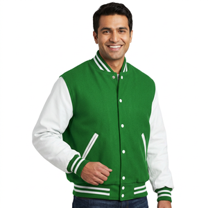 OEM Manufacturer's High Quality Breathable Knitted <b>Baseball</b> Bomber <b>for</b> <b>Men</b> Cow Skin Custom CollegeBaseballjacket <b>for</b> <b>men</b> - Product Image 1