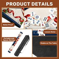 Tapis de mahjong à motif drapeau américain, carré de 31,5 pouces avec sac de transport, antidérapant, réduction du bruit, couverture de table pour fête du Jour de l'Indépendance