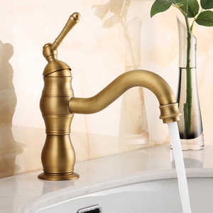Robinet de baignoire de luxe Wayon en <span class=keywords><strong>laiton</strong></span> avec aérateurs et finition or vintage, mitigeur à poignée unique - Product Image 3