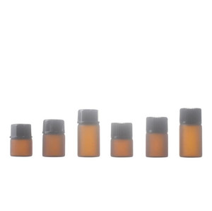 ミニ1ミリリットル2ミリリットル3ミリリットルフロストホワイト/アンバーEssential Oil <span class=keywords><strong>Glass</strong></span> Bottle Sample <span class=keywords><strong>Glass</strong></span> Vial With Inner Plug And Screw Cap - Product Image 3