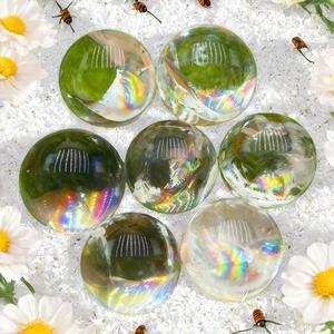 Esferas de cuarzo arcoíris naturales Cristal blanco <span class=keywords><strong>Asai</strong></span> Bola de cristal Piedra preciosa deslumbrante Mascota popular - Product Image 3