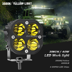 Luces LED de Trabajo para Motocicleta de 3 Pulgadas, 40W 3500LM, Focos para ATV, Modificación de Automóviles, Faro Delantero Blanco/Amarillo, Disponibilidad Inmediata de Fábrica - Product Image 5